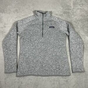 Patagonia Better Sweater 1/4 Zip Fleece Womens Small Grey 25617